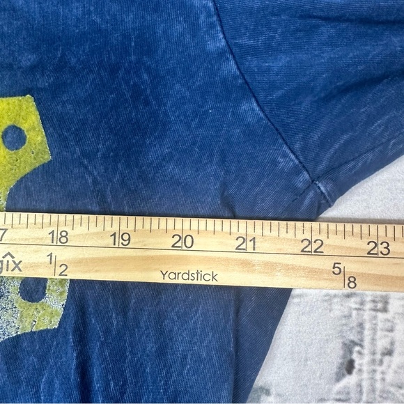 Affliction Mens Motor Club Graphic Tshirt XL Y2k Long Sleeve Blue Skull America - Picture 8 of 10